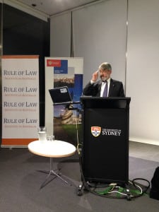 Nicholas Cowdery AM QC at Sydney Law School Distinguished Speakers Lecture