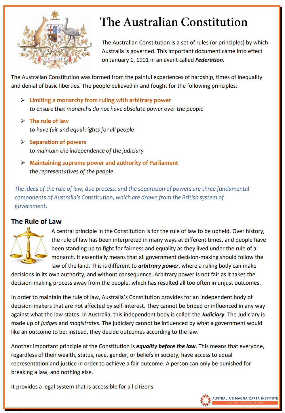 Constitution - of Law Education