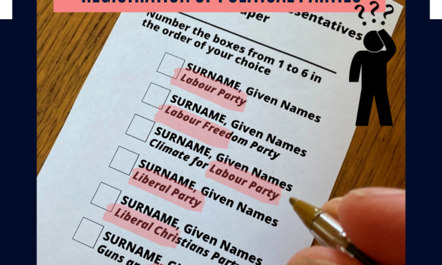 The Federal Election and the Registration of Political Parties